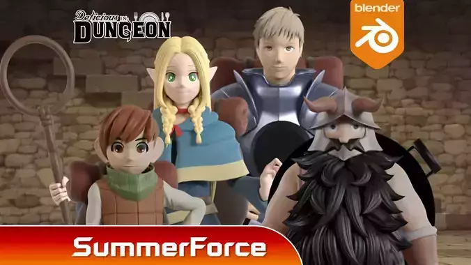Delicious in Dungeon 3D Model Collection