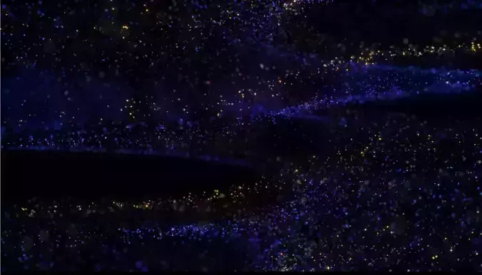 Dreamy star particles abstract space special effects