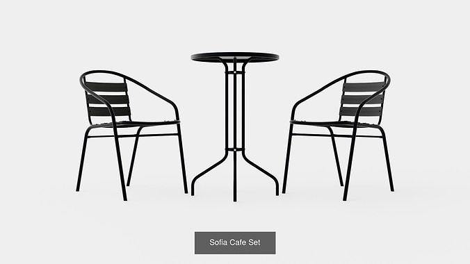 Collection of Cafe Set - 10 Models 3D Model Pack 2