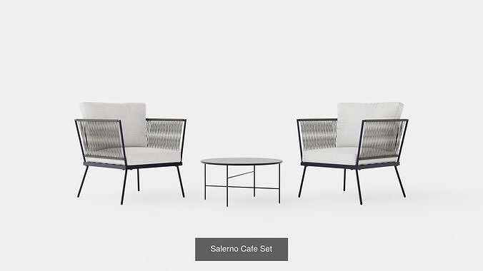 Collection of Cafe Set - 10 Models 3D Model Pack 3