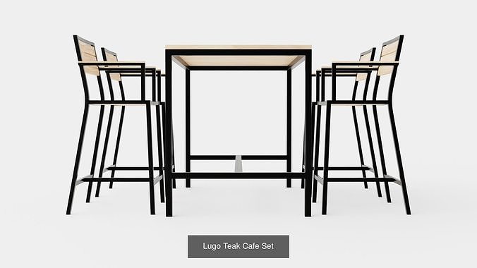 Collection of Cafe Set - 10 Models 3D Model Pack 7