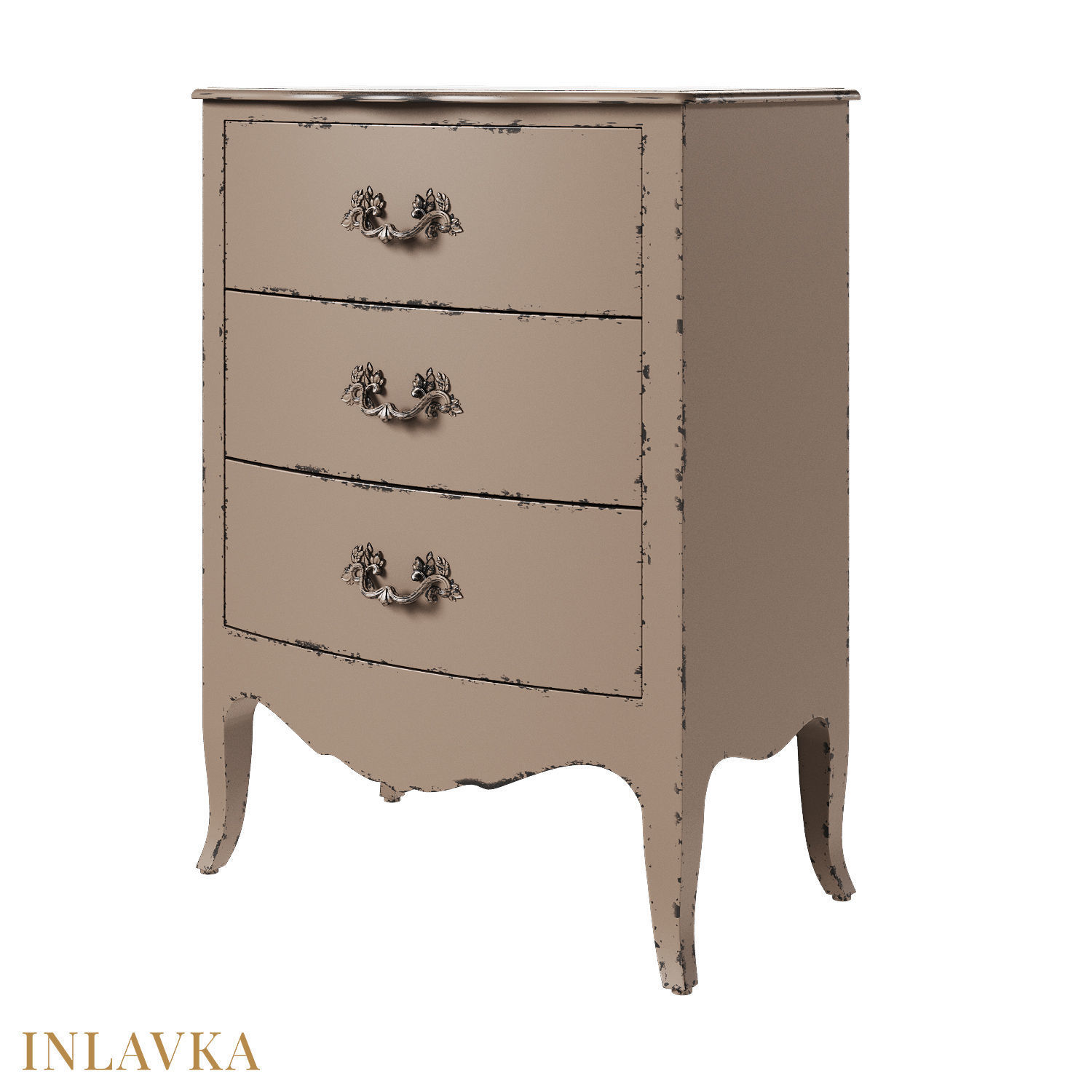 Small chest of drawers Florence model 3D model_3