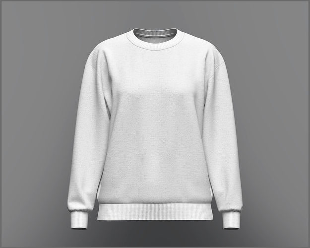 Women  Loose Fit Sweatshirt  3D model