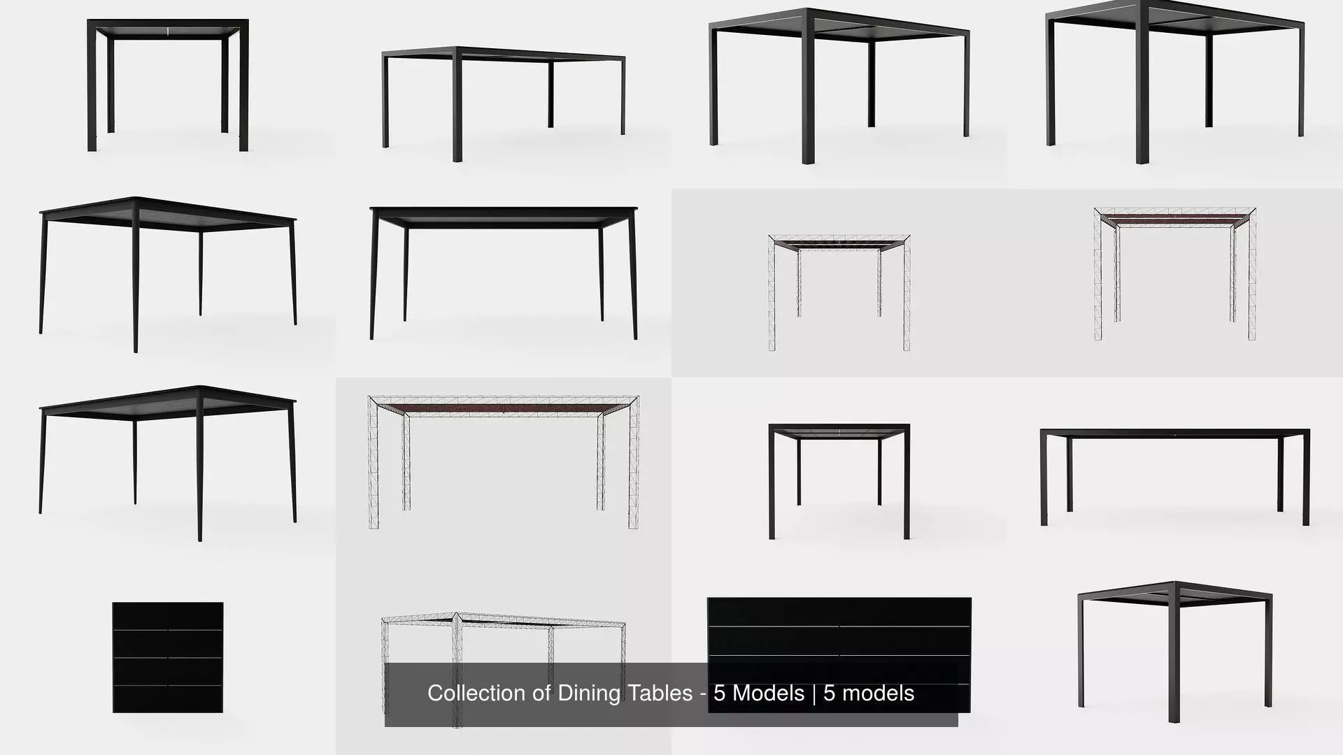 Collection of Dining Tables - 5 Models _0