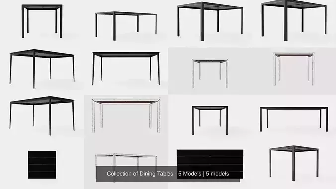 Collection of Dining Tables - 5 Models 