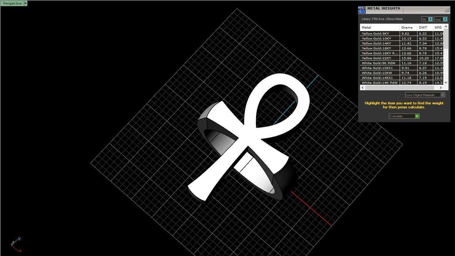 Ankh cross ring model 889 3D print model_5