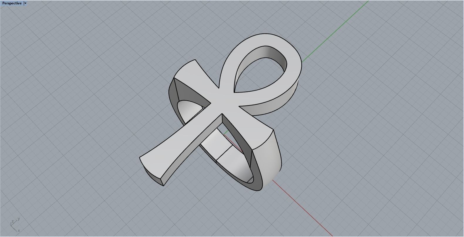 Ankh cross ring model 889 3D print model_9