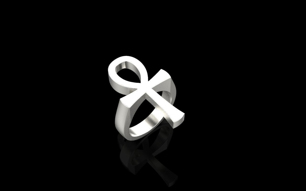 Ankh cross ring model 889 3D print model_20