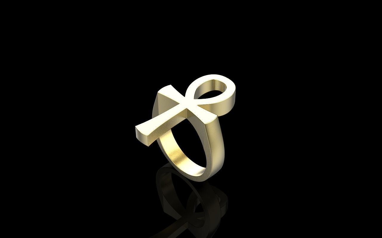 Ankh cross ring model 889 3D print model_22