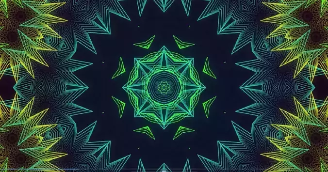 Gorgeous and beautiful kaleidoscope visual effects