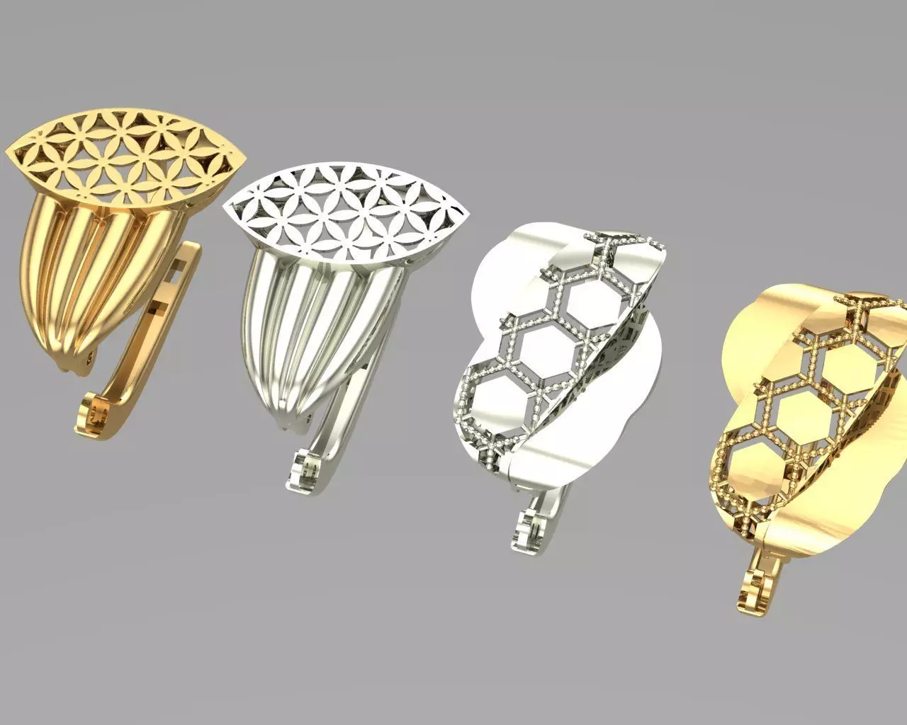 Two Stunning earrings 3D print model