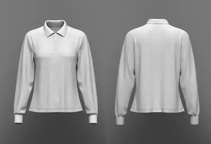 Women Long Sleeve Polo T-Shirts