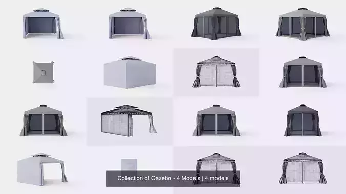 Collection of Gazebo - 4 Models 