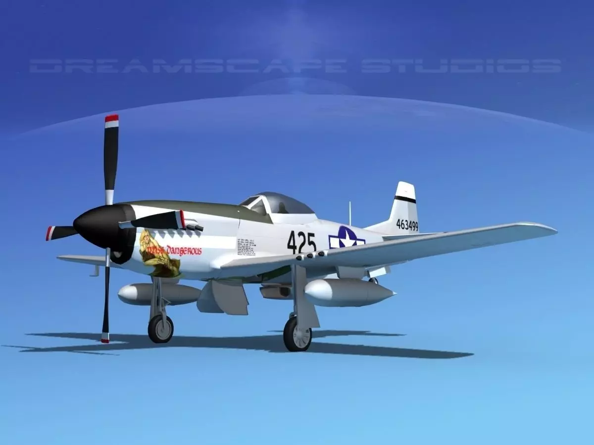 P-51D Mustang Miss Dangerous 3D model