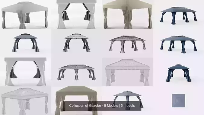 Collection of Gazebo - 5 Models 
