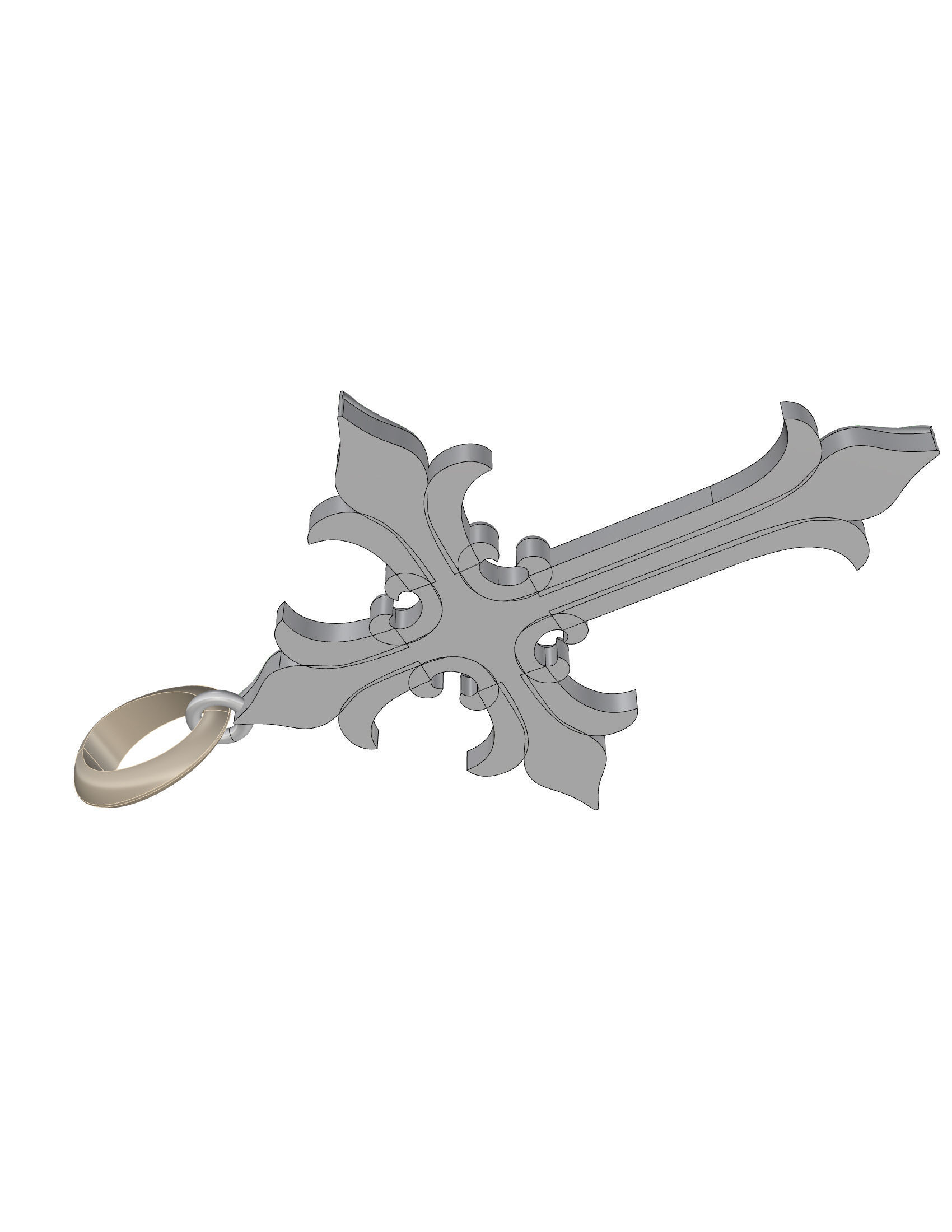 Cross 3D print model_9