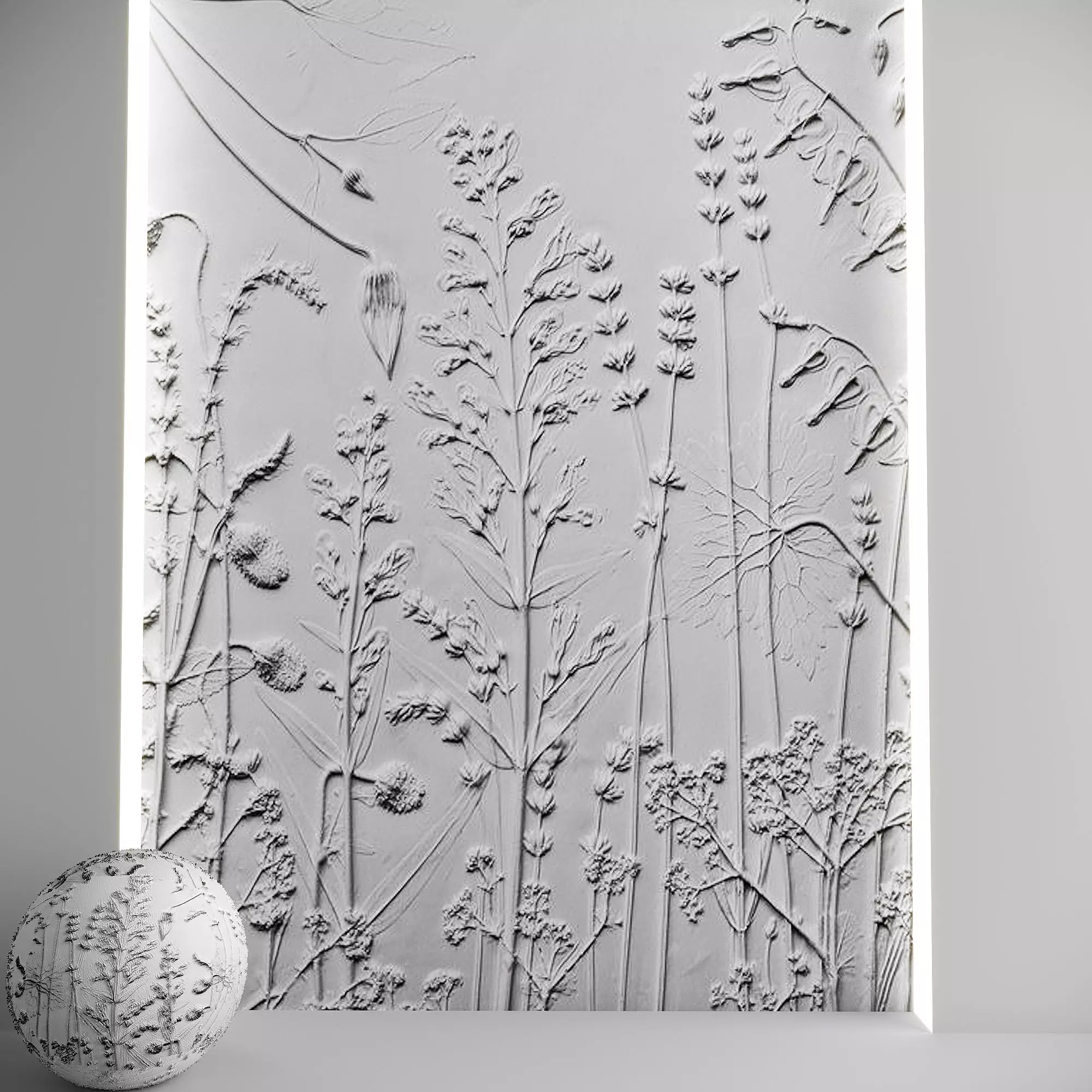 decorative plaster Low-poly 3D model_0