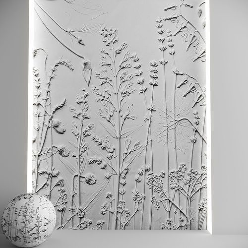decorative plaster Low-poly 3D model