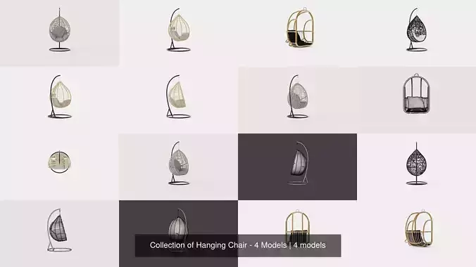 Collection of Hanging Chair - 4 Models 