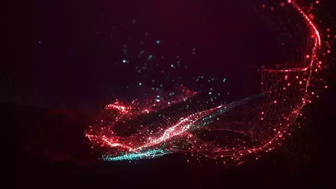 Beautiful dreamy particle line special effects dynamic 3D model
