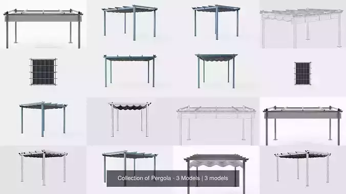 Collection of Pergola - 3 Models