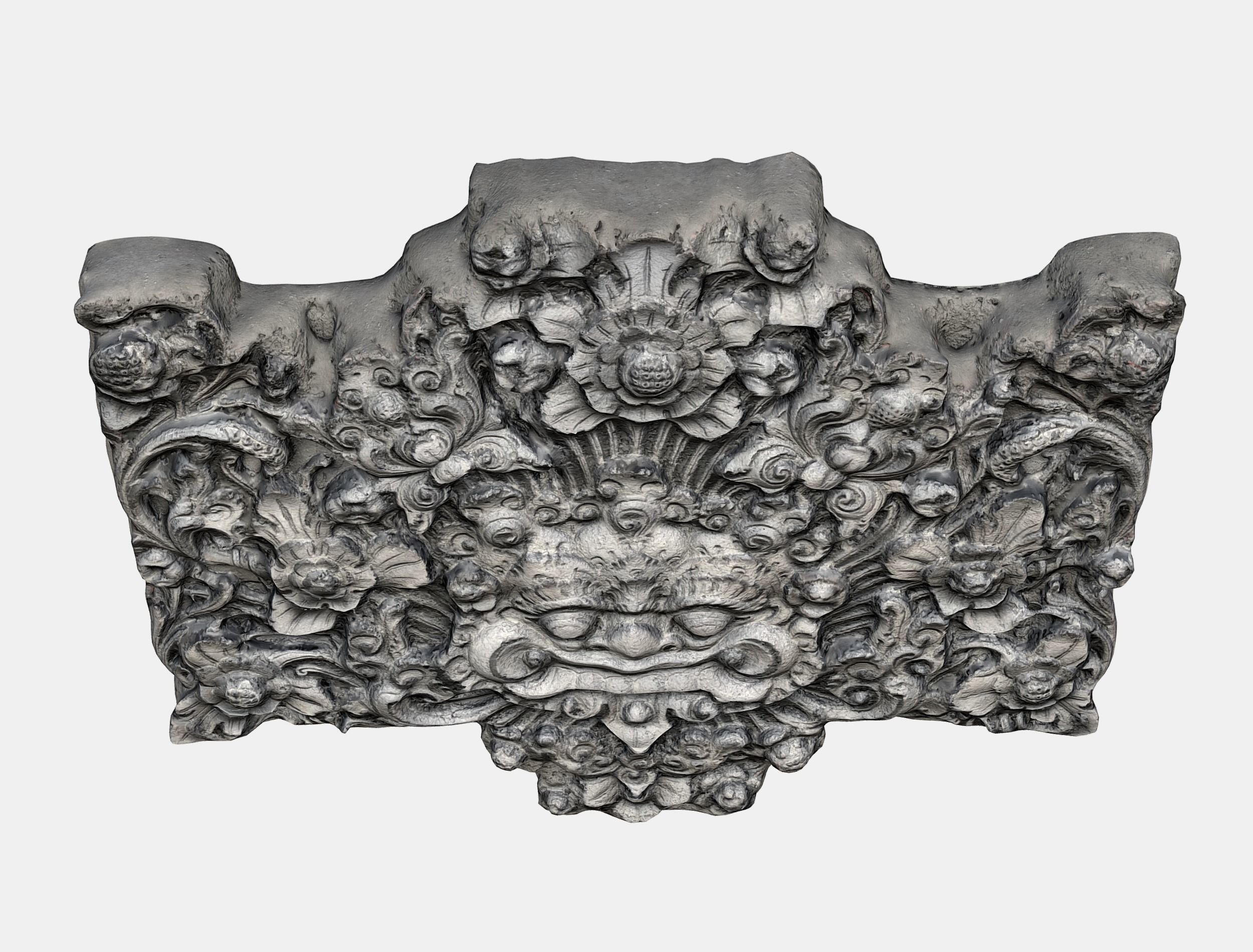  Balinese Concrete Barelief 3 Bas-Relief 3D model_14