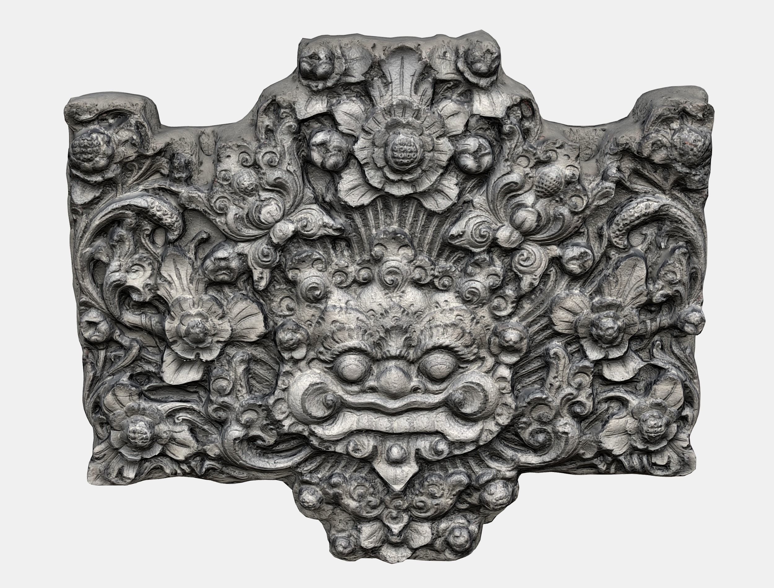  Balinese Concrete Barelief 3 Bas-Relief 3D model_16