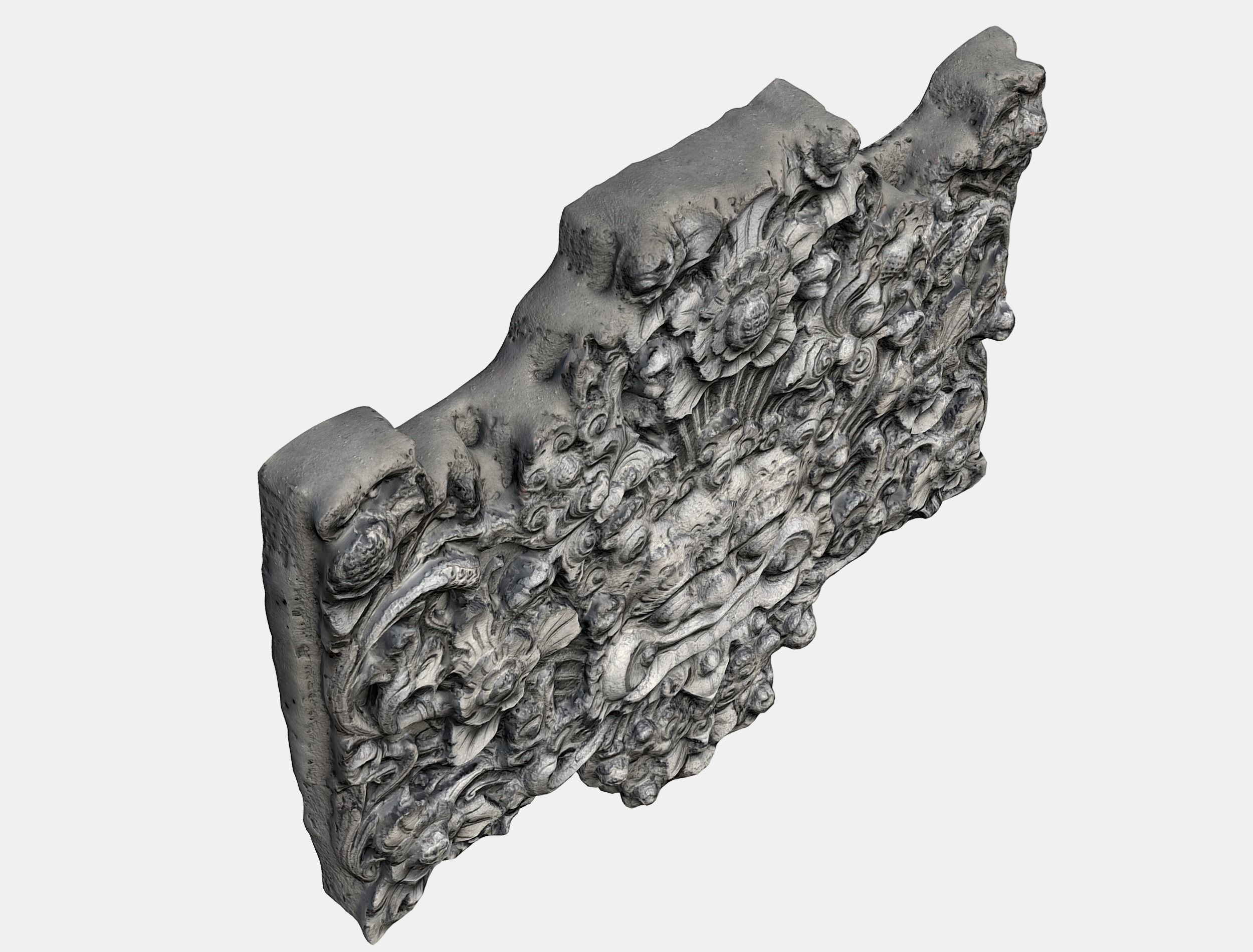  Balinese Concrete Barelief 3 Bas-Relief 3D model_20