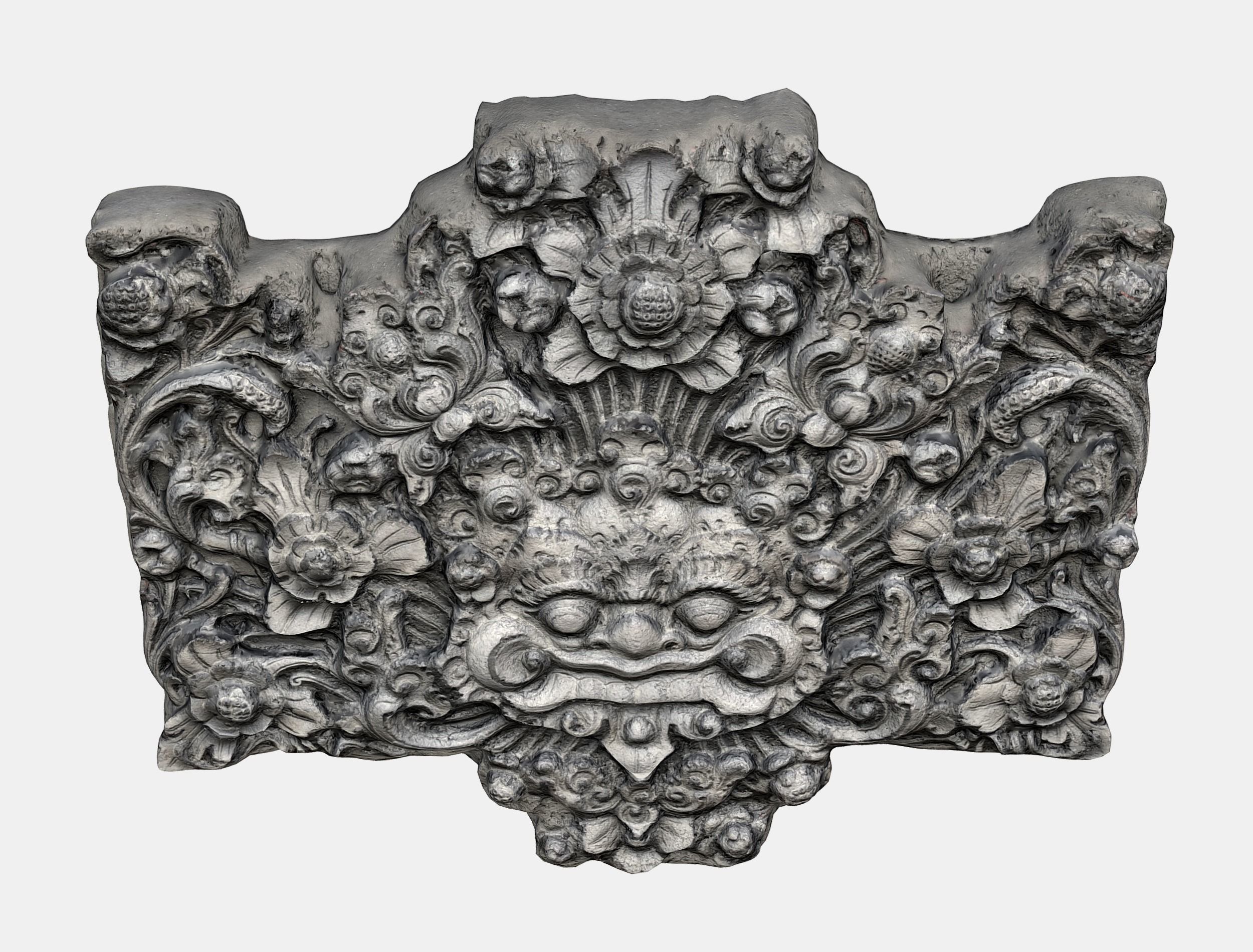  Balinese Concrete Barelief 3 Bas-Relief 3D model_15