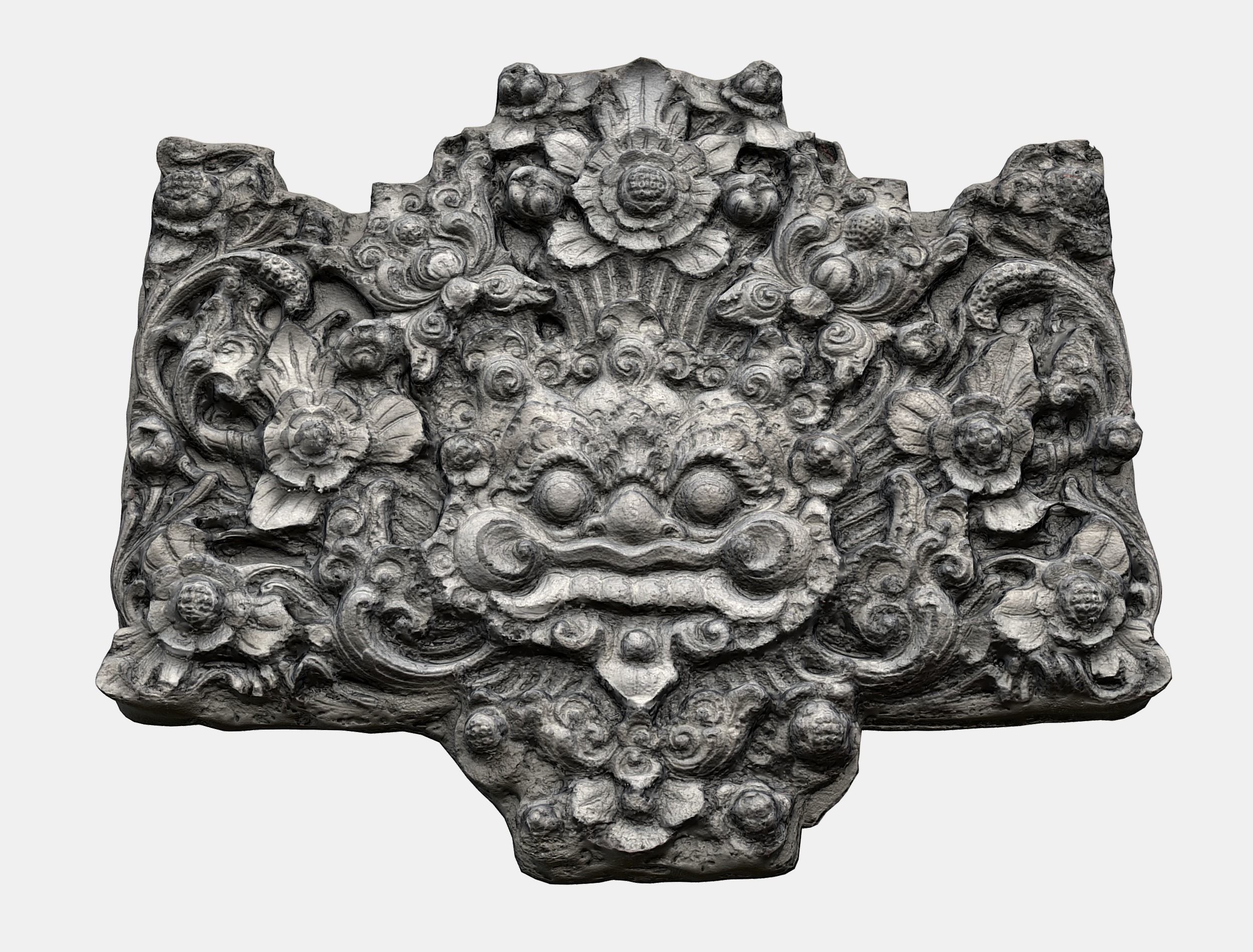  Balinese Concrete Barelief 3 Bas-Relief 3D model_17