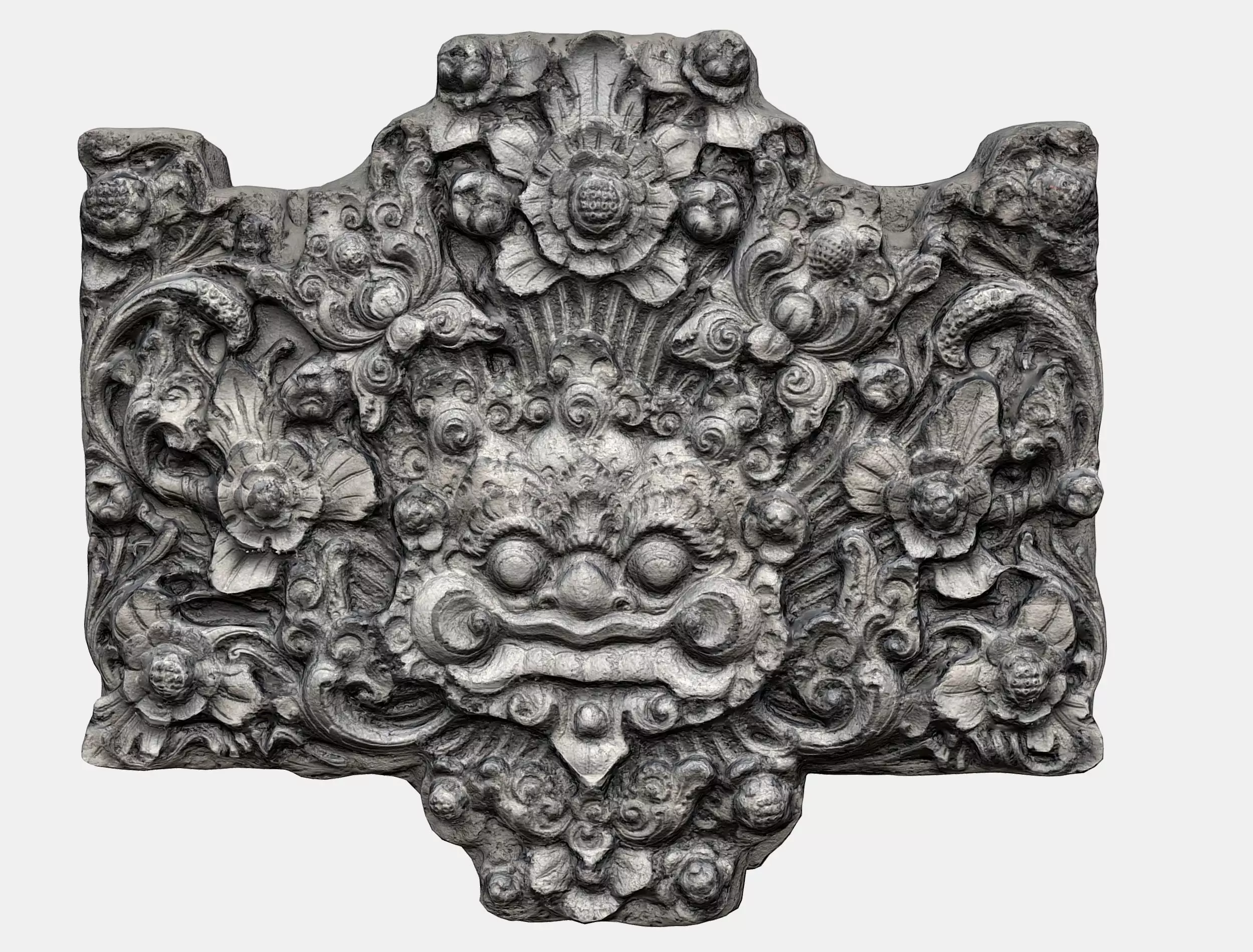  Balinese Concrete Barelief 3 Bas-Relief 3D model_0