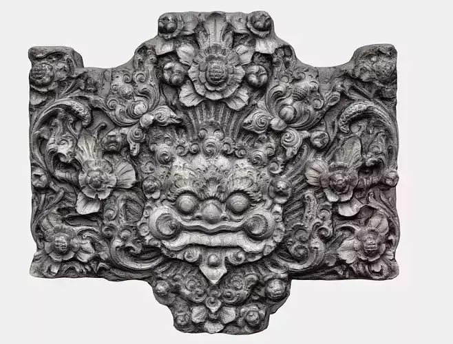  Balinese Concrete Barelief 3 Bas-Relief