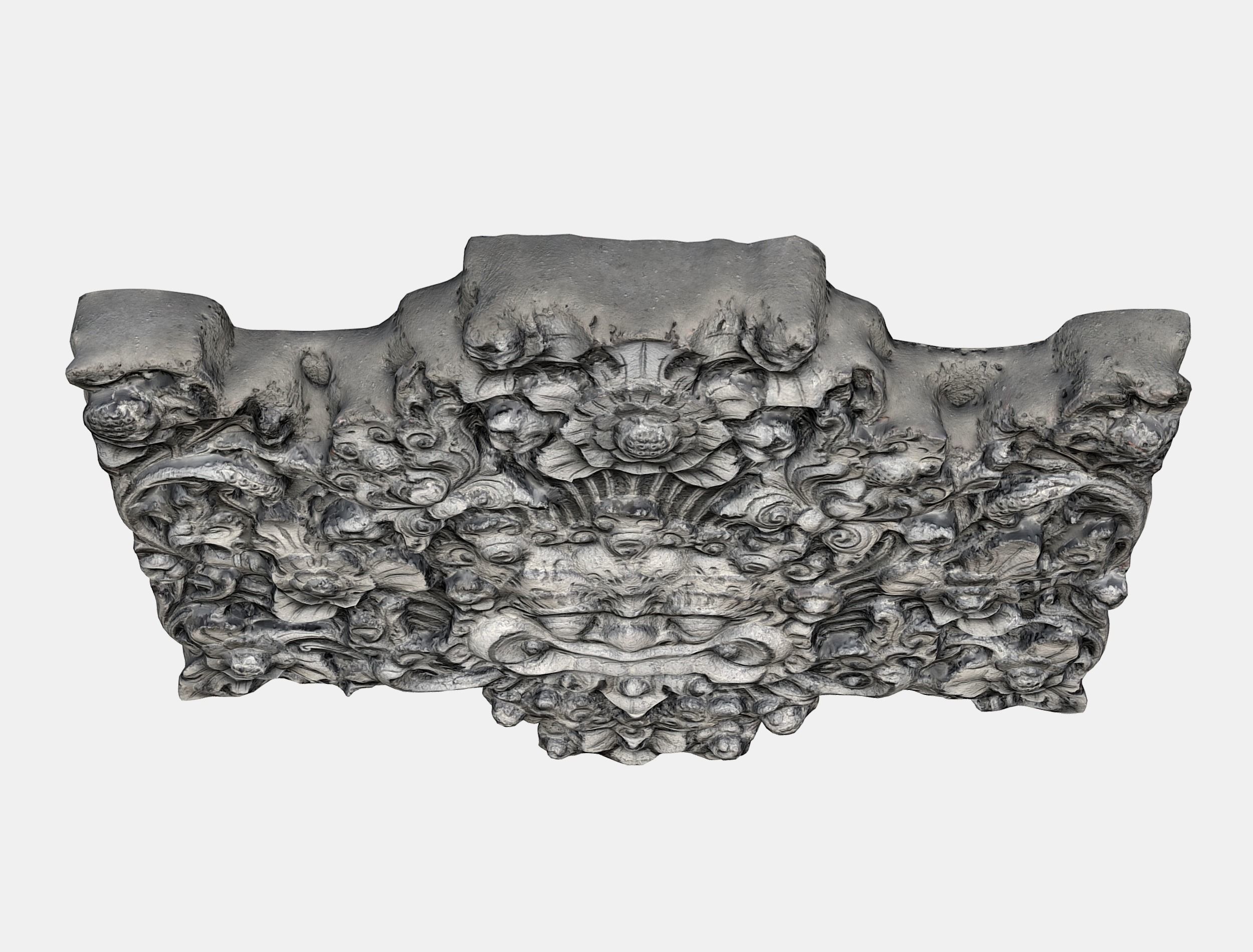  Balinese Concrete Barelief 3 Bas-Relief 3D model_13