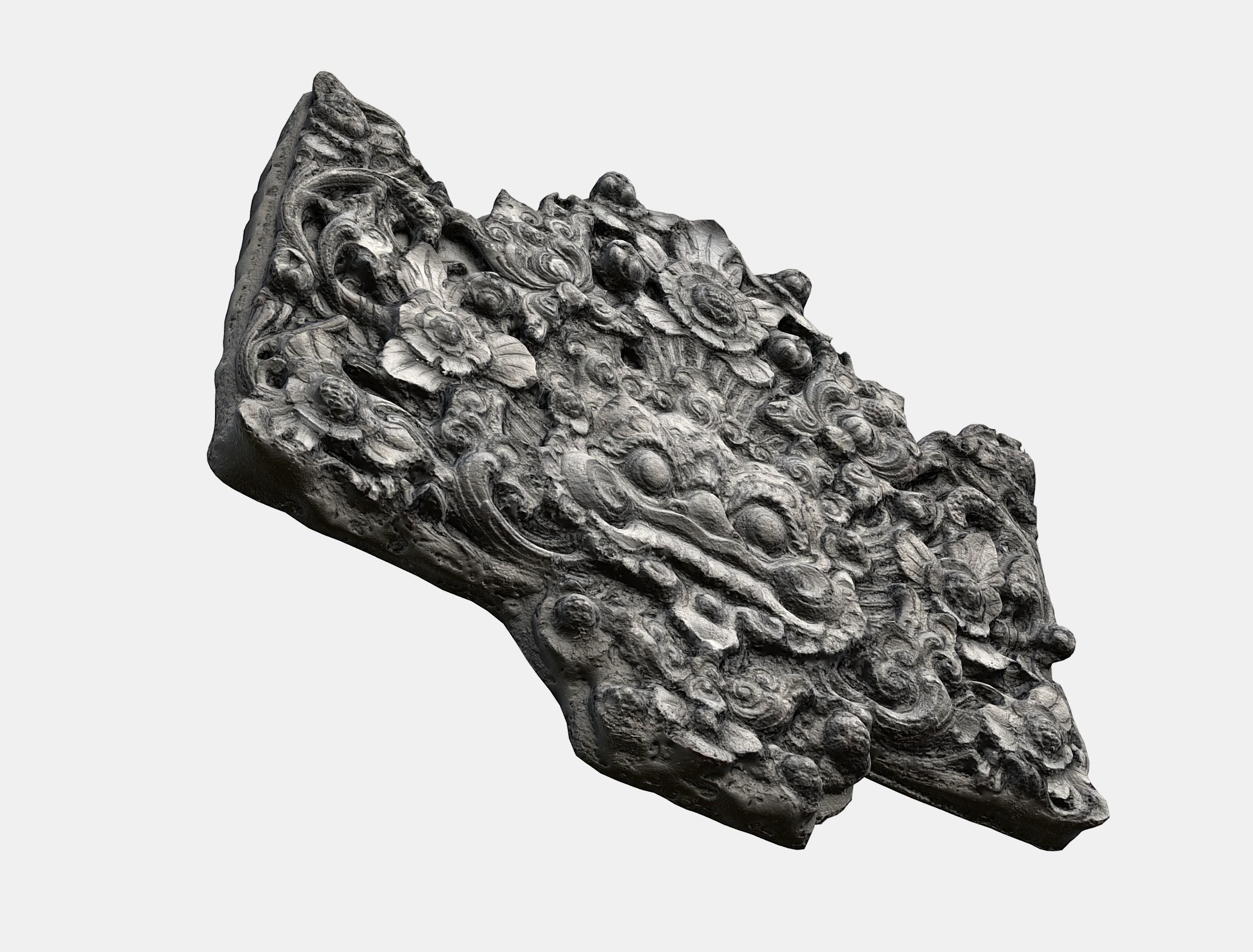  Balinese Concrete Barelief 3 Bas-Relief 3D model_22