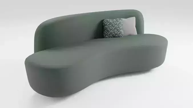 Small sofa in green tones in an elegant style