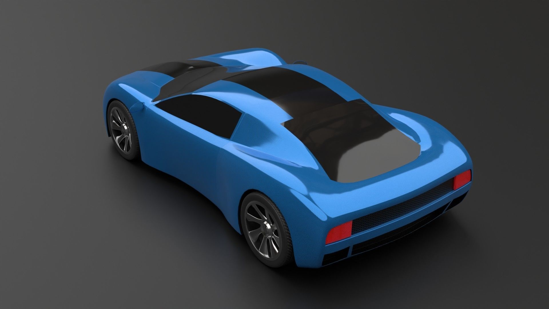 racing car Low-poly 3D model_3