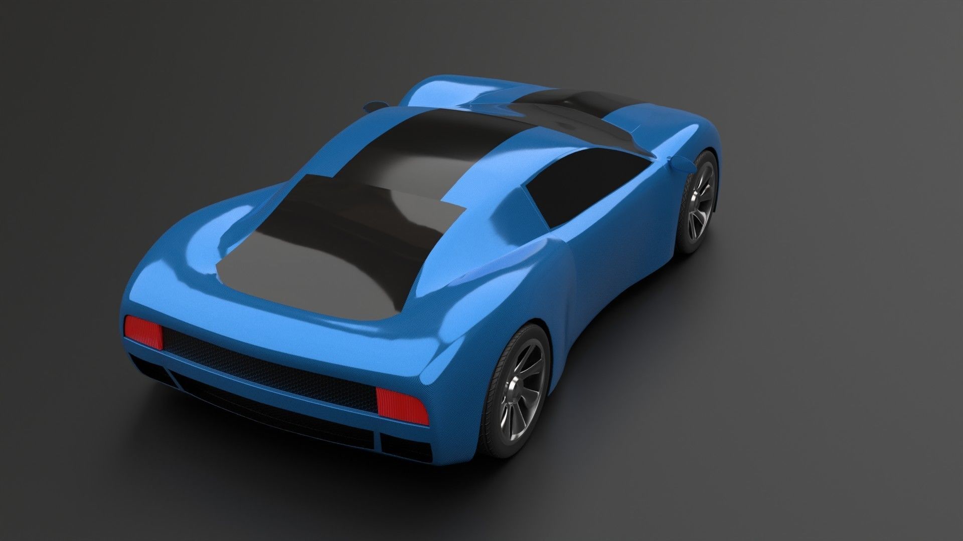 racing car Low-poly 3D model_5
