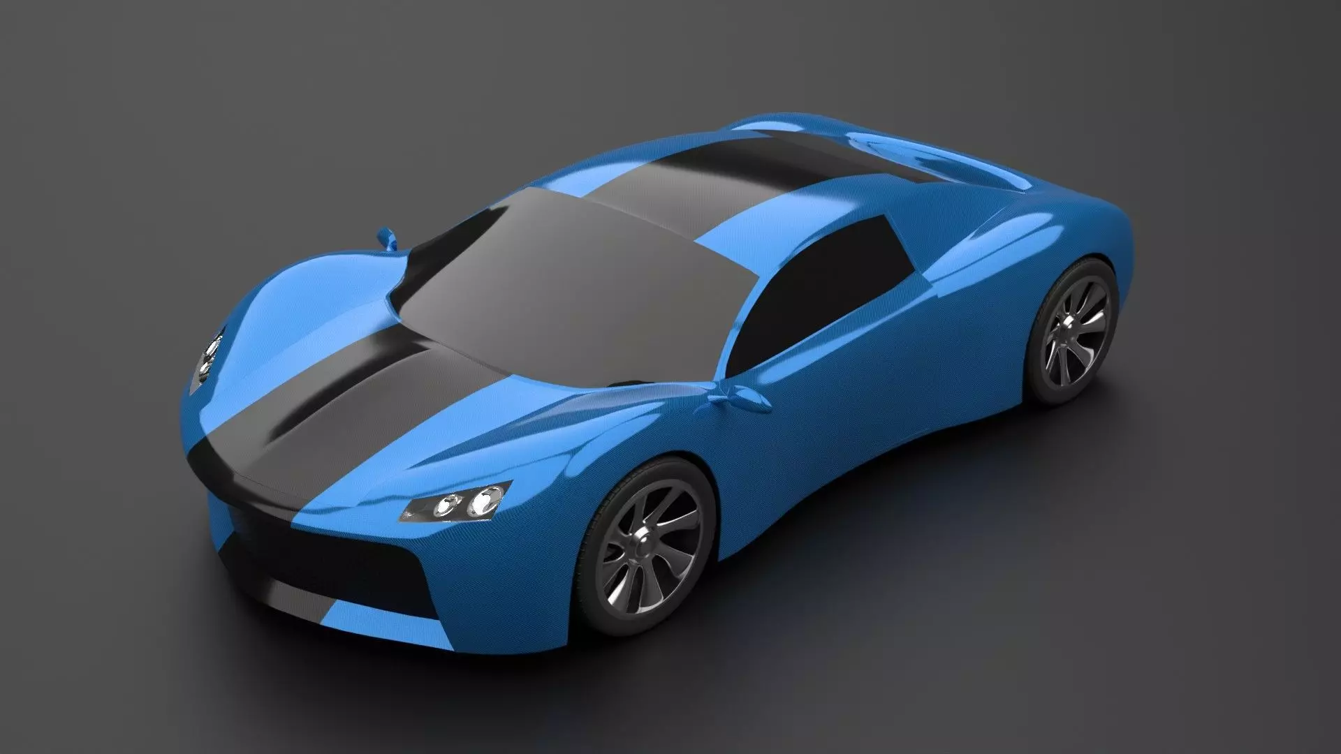 racing car Low-poly 3D model_0