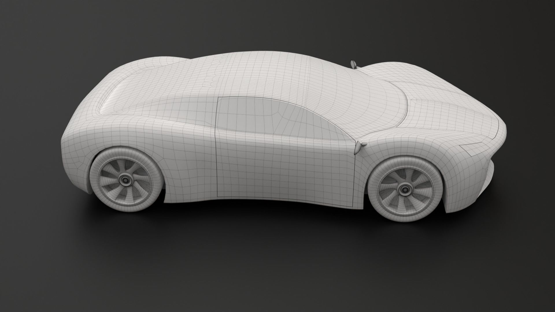 racing car Low-poly 3D model_7