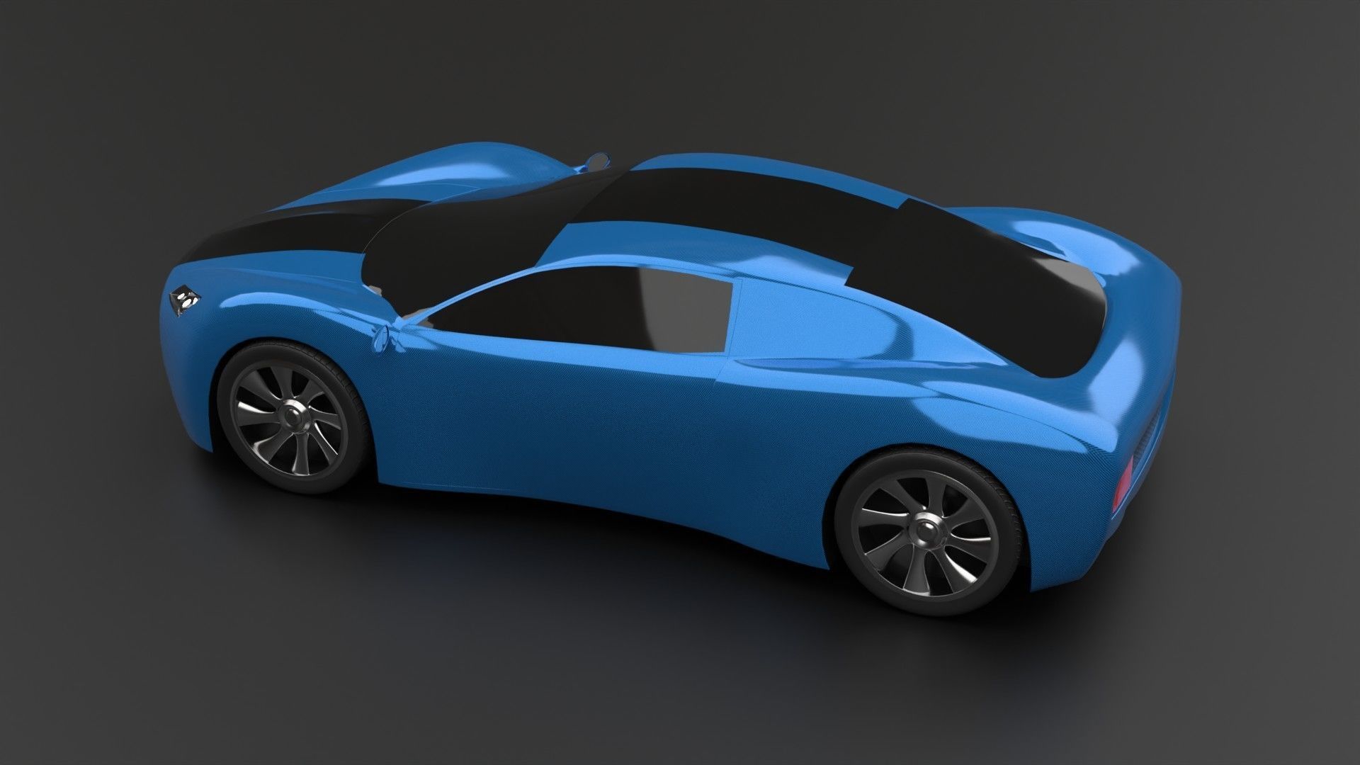 racing car Low-poly 3D model_2