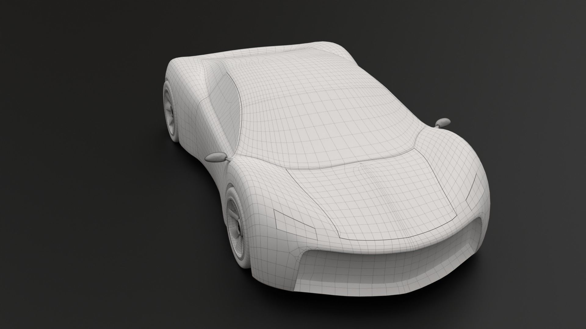 racing car Low-poly 3D model_9