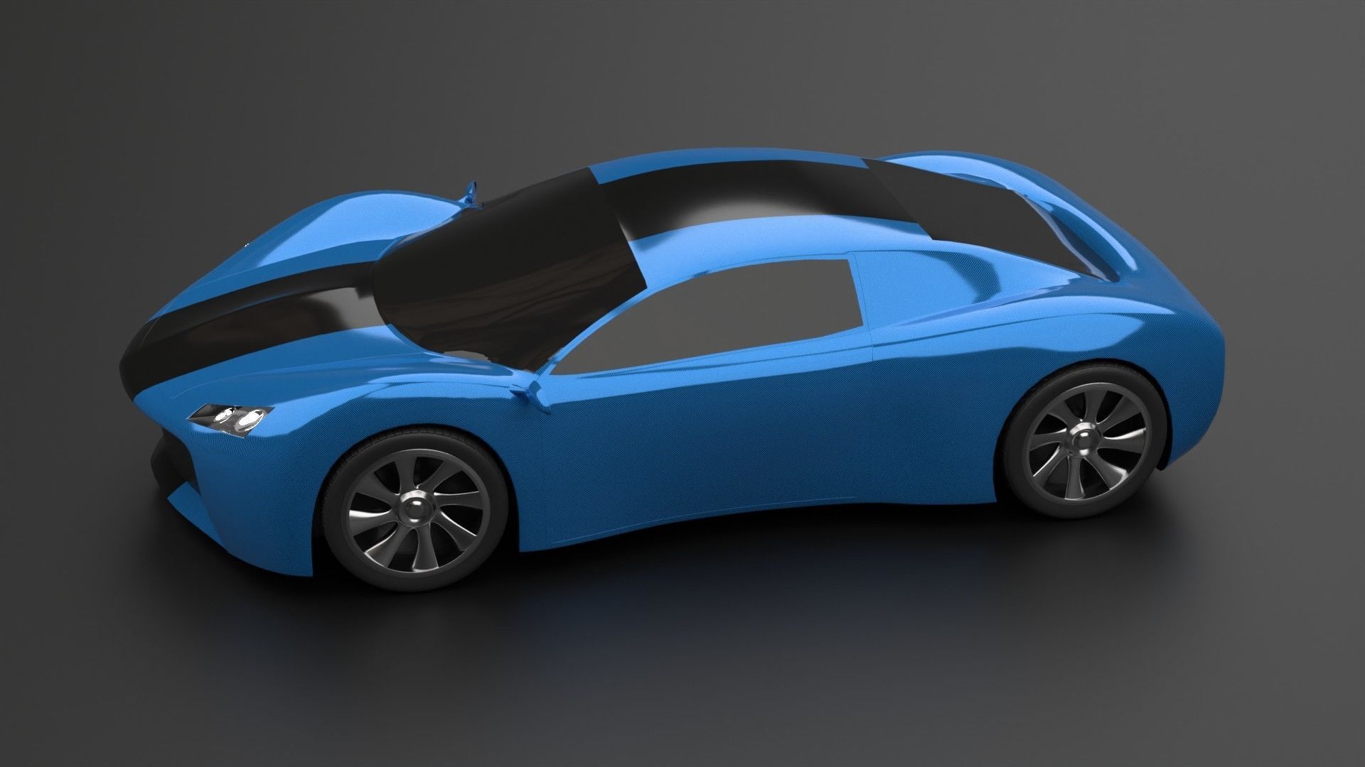 racing car Low-poly 3D model_1