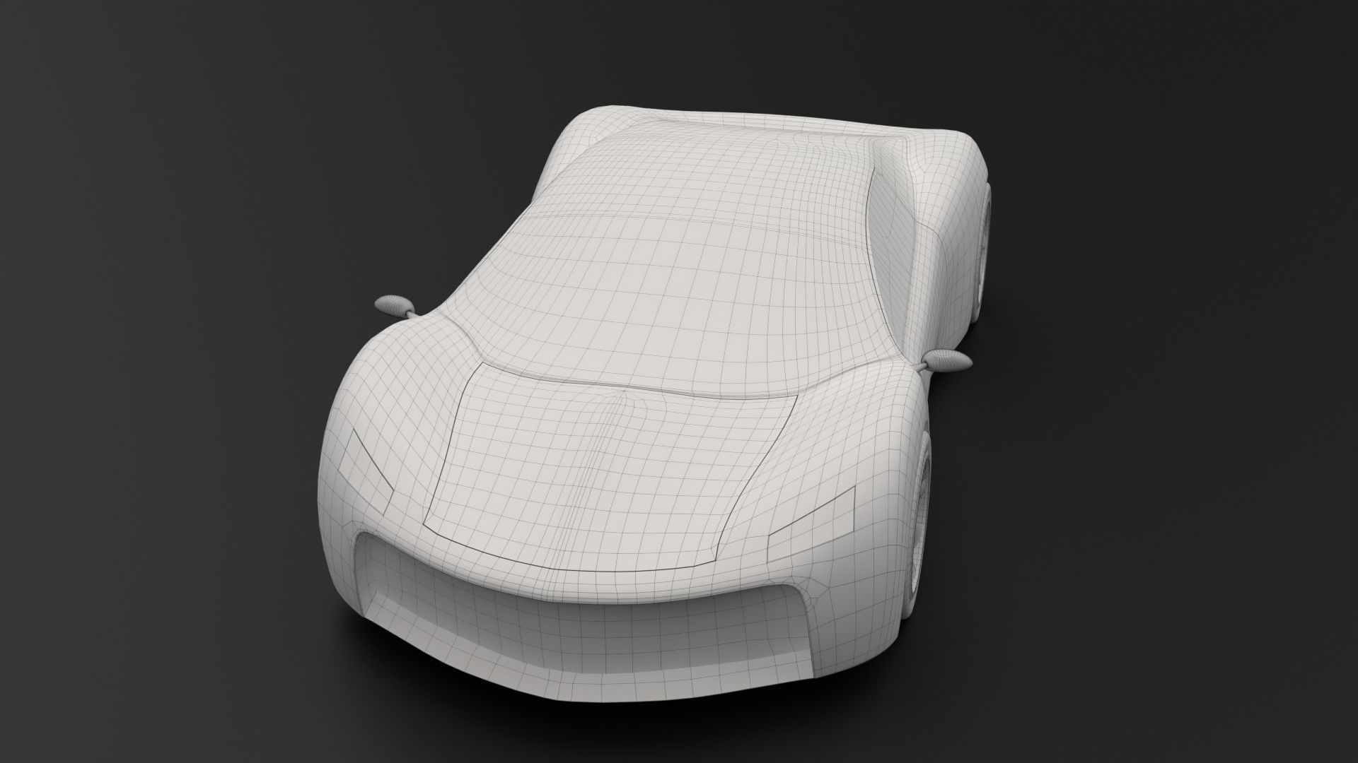 racing car Low-poly 3D model_10