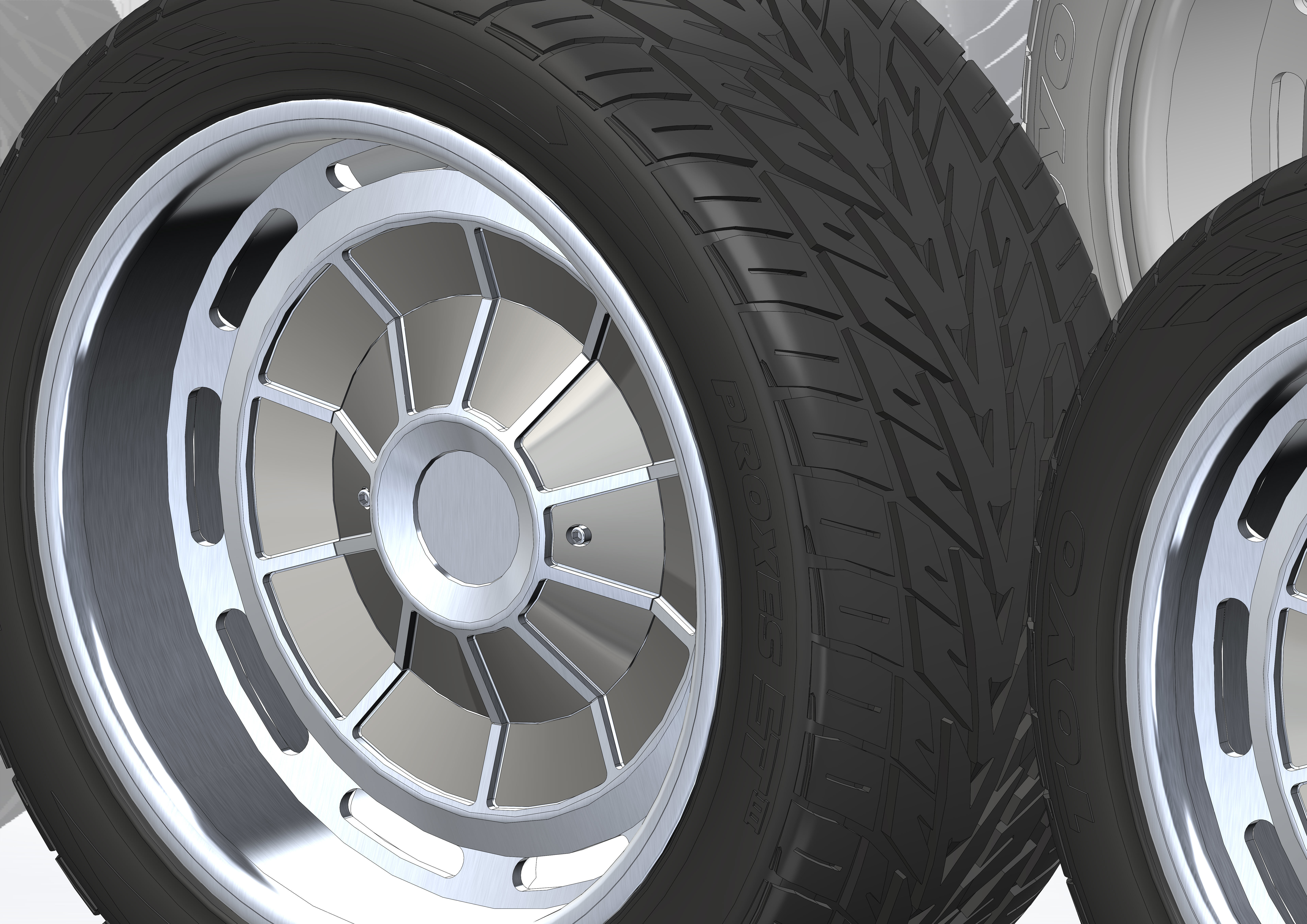 Custom wheels Raceline Impala for your scale model 3D print model_14