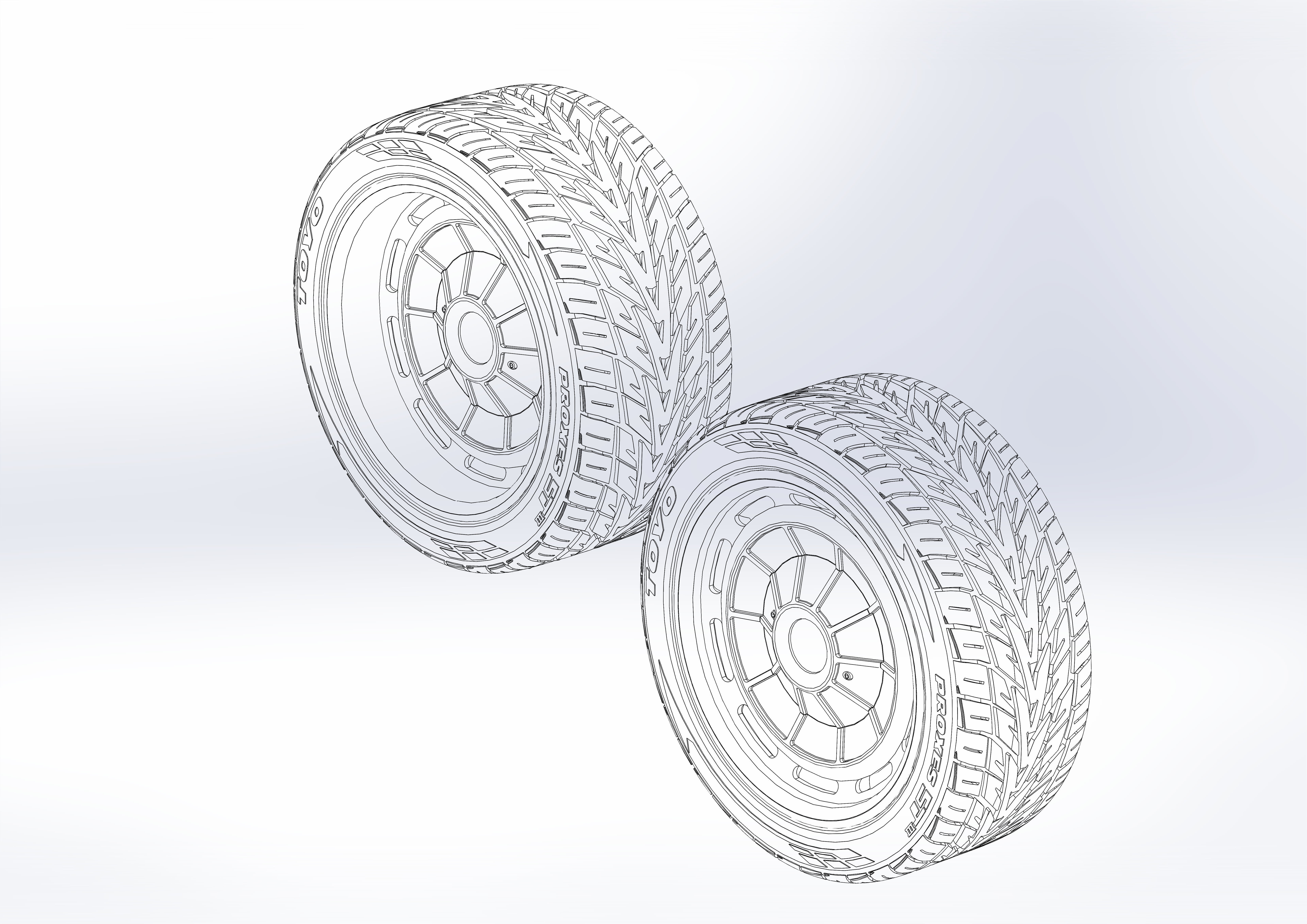 Custom wheels Raceline Impala for your scale model 3D print model_8