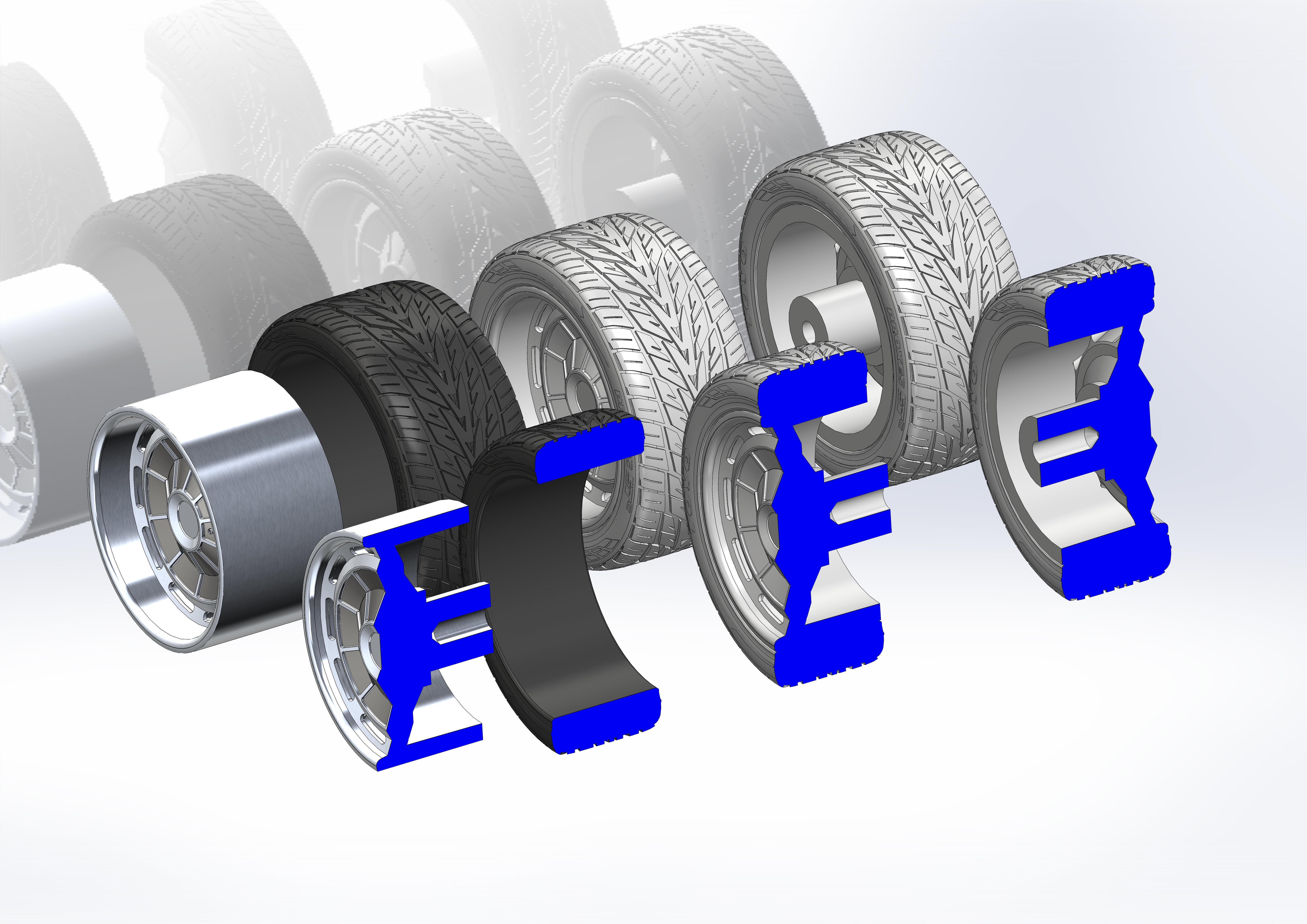 Custom wheels Raceline Impala for your scale model 3D print model_12