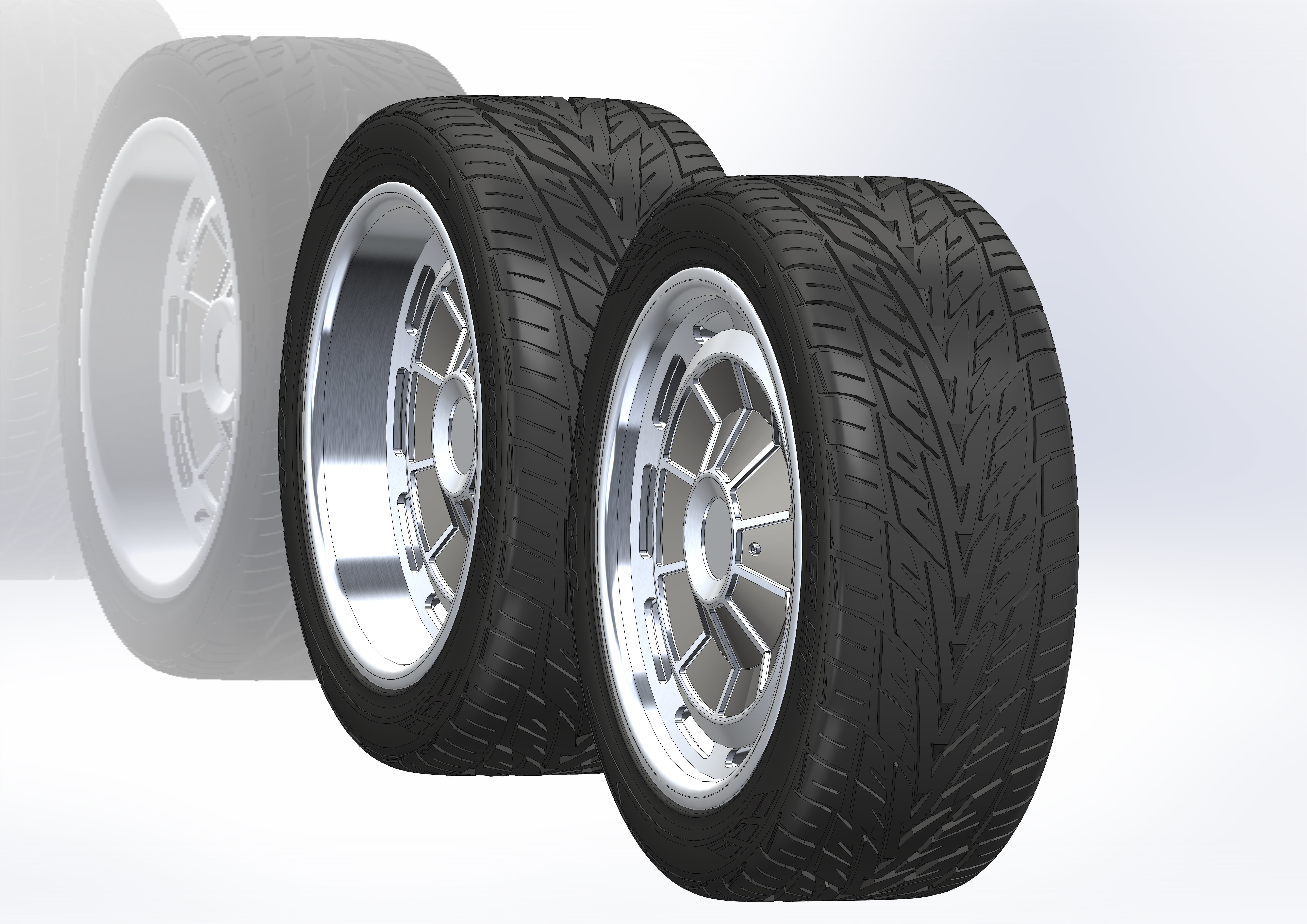 Custom wheels Raceline Impala for your scale model 3D print model_1