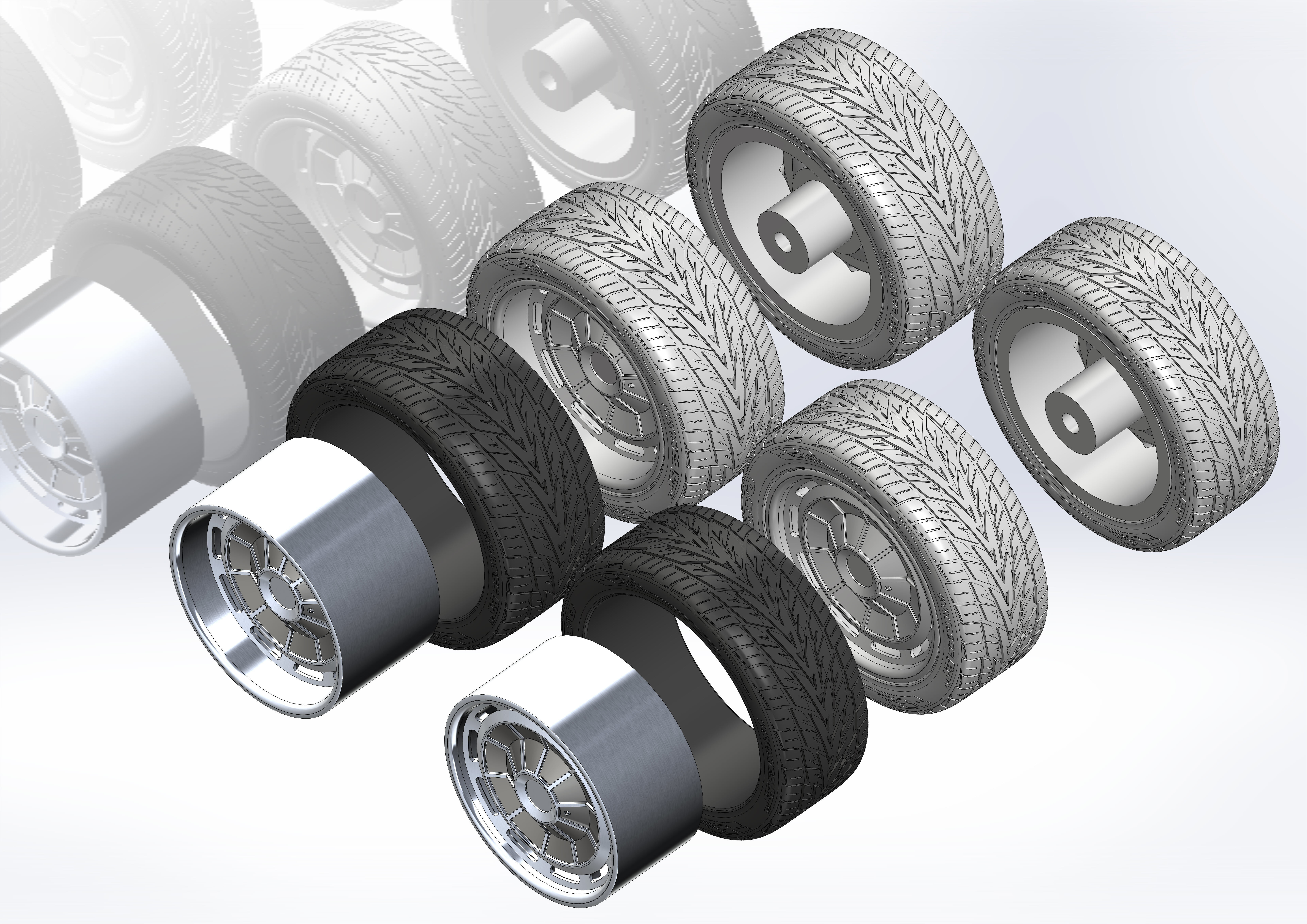 Custom wheels Raceline Impala for your scale model 3D print model_9