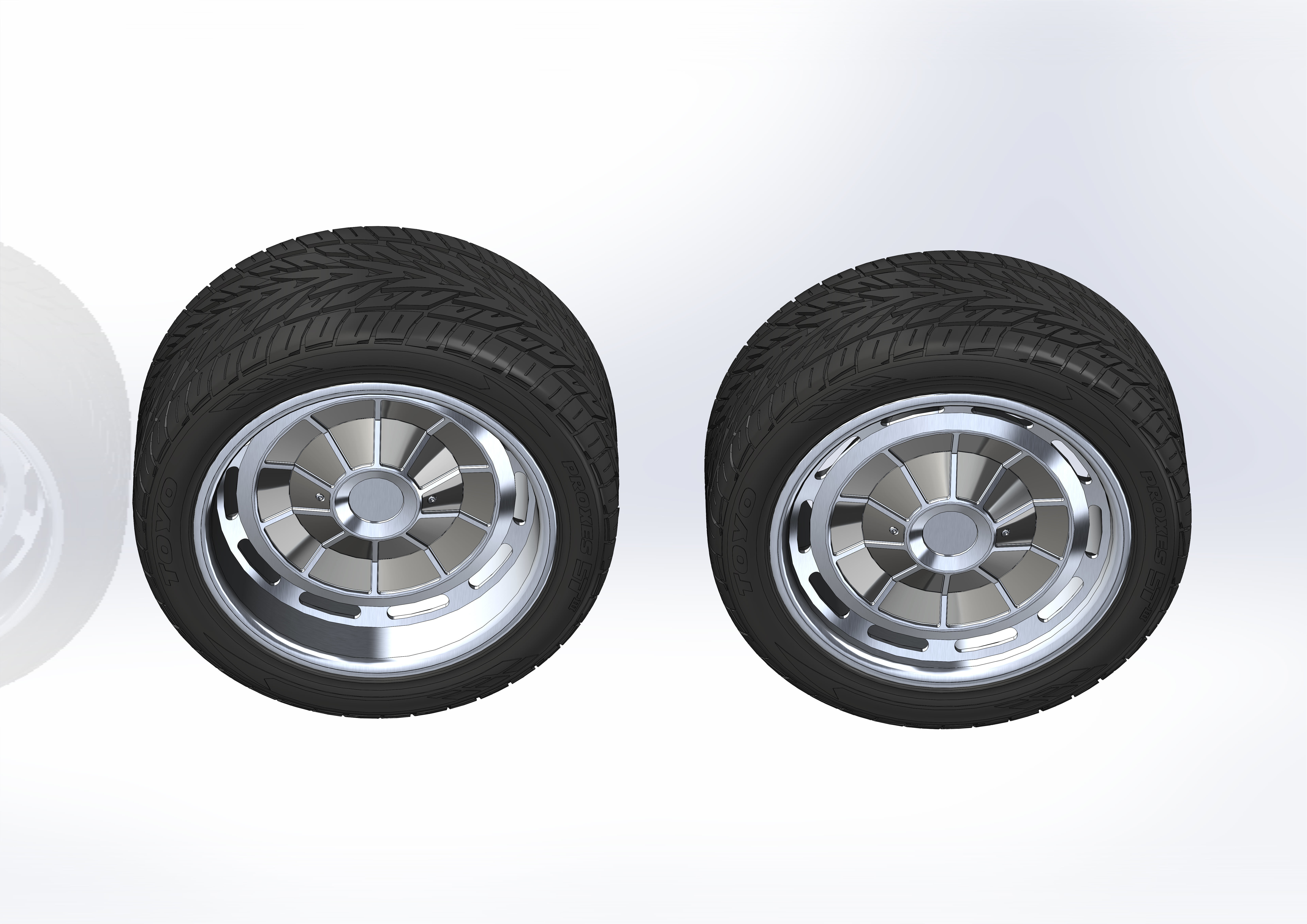 Custom wheels Raceline Impala for your scale model 3D print model_2