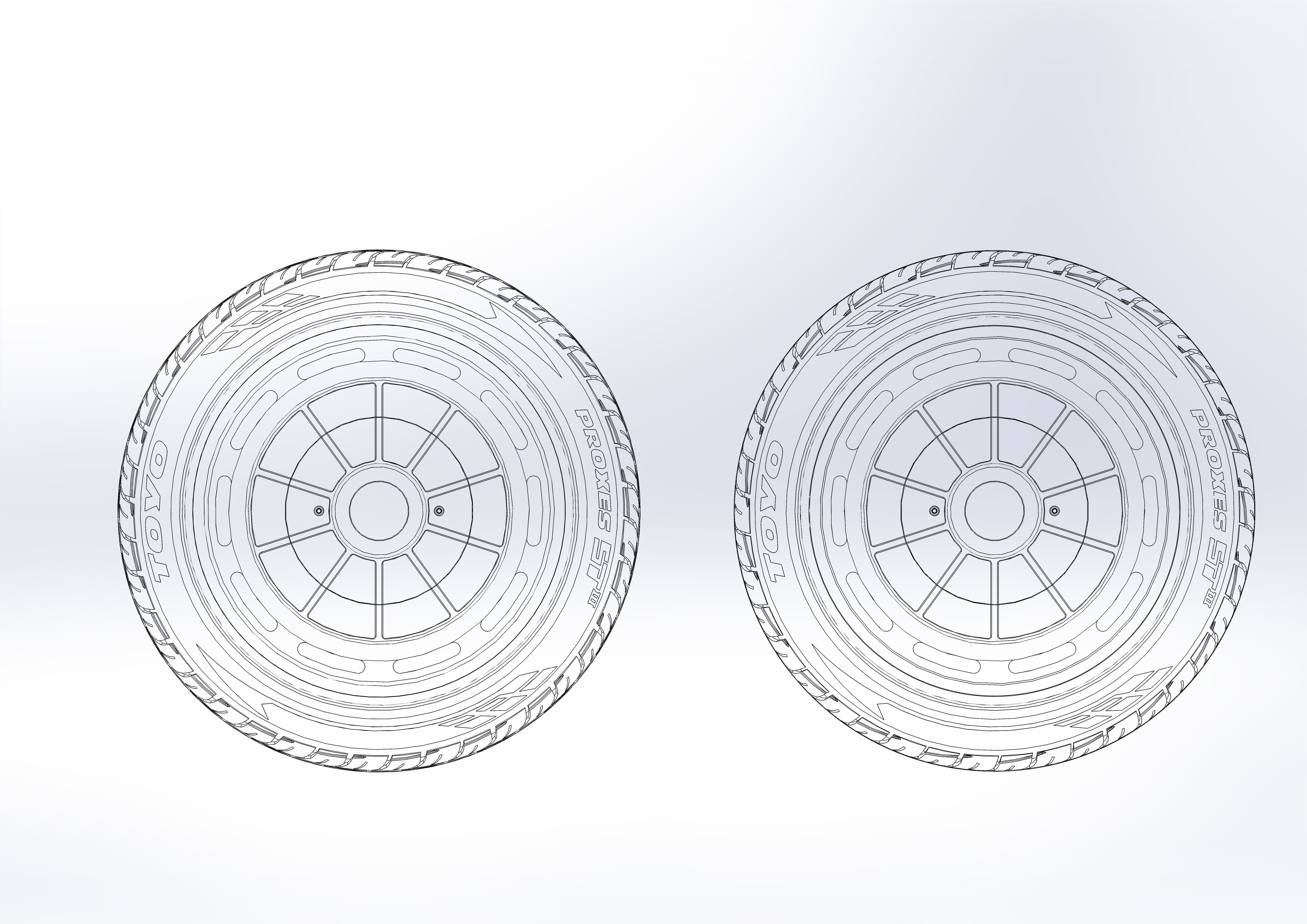 Custom wheels Raceline Impala for your scale model 3D print model_6